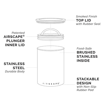 Airscape® Coffee Canister 500g - Matte Black